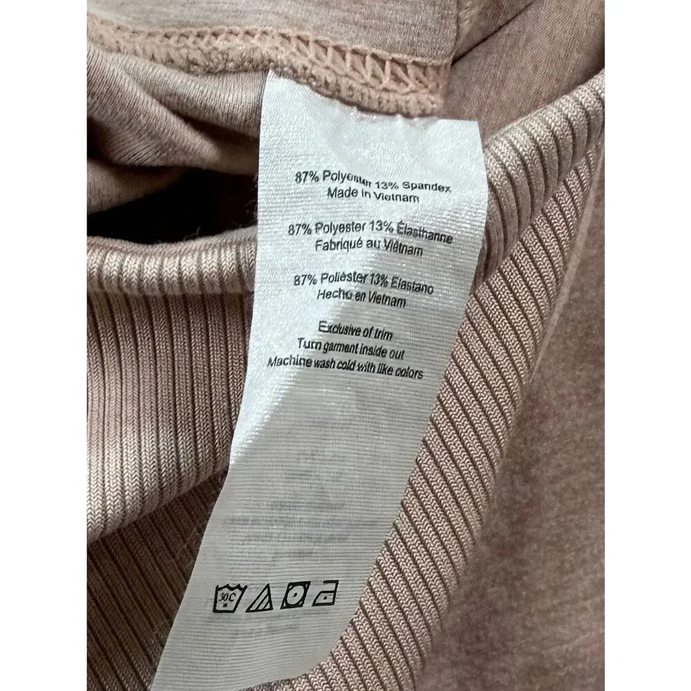 Alo Yoga High-Waist Alosoft Goddess Leggings Light Pink Ribbed Size XS Ribbed